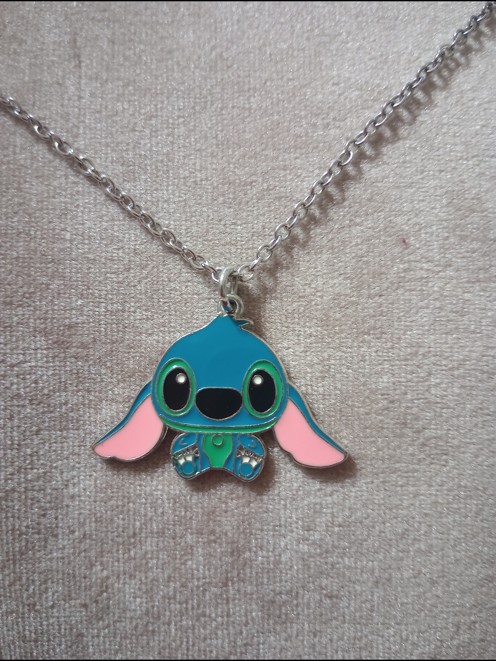Blue Stitch-Inspired Kids Pendant Necklace